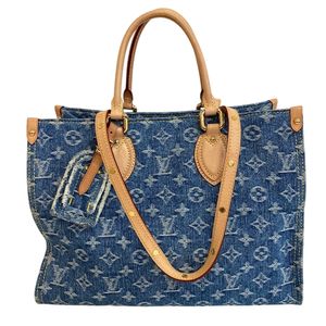 【중고】LOUIS VUITTON 루이비통 2way M46871 핸드 숄더백 온더고 MM 모노그램 데님 토트백