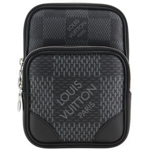 루이 비통 LOUIS VUITTON 아마존 슬링 숄더백 바디백 N50012 다미에 그래피트 캔버스 블랙 사선 걸이, 어깨 걸이 지퍼 아마존 슬링 남성용【중고】