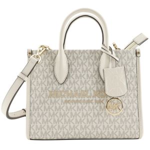 마이클 코어스 Michael Kors 미레라 스몰 핸드백 2WAY 숄더 시그니처 35F2G7ZC5B PVC 화이트 크로스백, 숄더백, 손잡이백, 2way 지퍼 미레라 스몰 여성용【중고】