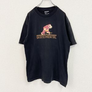 SKATEMENATAL 도너콩 닌텐도 반팔 캐릭터 티셔츠 검정 L 사이즈 중고