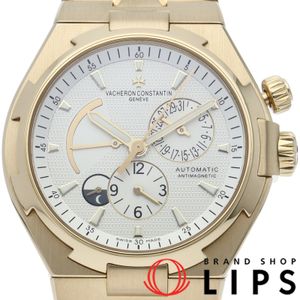 Vacheron Constantin Overseas Dual Time 47450/B01J-9228 Men's Watch, 18K Yellow Gold, Silver, Polished, Excellent Condition [Used]