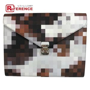 LOUIS VUITTON Pixel Folder Mark Cow Camouflage Clutch Bag