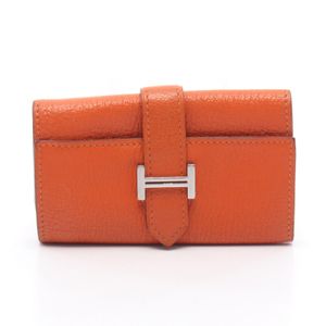 【中古】 エルメス HERMES キーケース ベアン キーケース 4連 オレンジ その他 ベアンキーケース4連 オレンジ レディース Used B