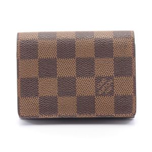 [Used] Louis Vuitton LOUIS VUITTON Business Card Holder Enveloppe Carte de Visite Damier Ebene N62920 Other Enveloppe Carte de Visite