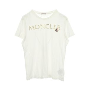 [Used] MONCLER Short-Sleeve T-Shirt, Logo, 8C71510, Cotton, Women's, Used B