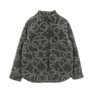 【中古】 エルメス HERMES セリエボタン シャツ グレー系 その他 オーバーシャツ レディース 未使用