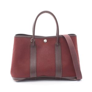 【中古】 エルメス HERMES トートバッグ ガーデンパーティTPM 2WAY ルージュアッシュ/ボルドー その他 ガーデンTPM ショルダー付き ルージュアッシュ/ボルドー