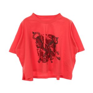 【中古】 エルメス HERMES 半袖Tシャツ Cartouche Leclere クロップド 5E4624DA コットン Tシャツ レディース Used A