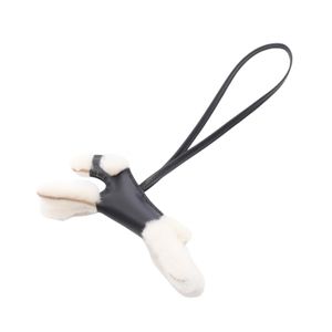 【中古】 エルメス HERMES チャーム バディチャーム ブラック ムートン バーディ チャーム ブラック レディース 未使用