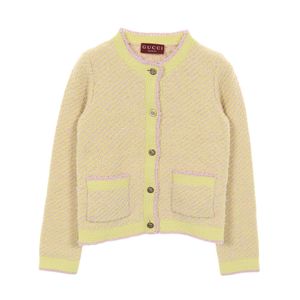 [Used] Gucci GUCCI Cardigan Double G Button Cotton Cardigan Women's Unused