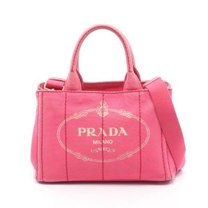 [Used] Prada PRADA Tote Bag CANAPA Mini 2WAY BN2439 Pink Canvas Canapa 2-way Tote Women's Used B