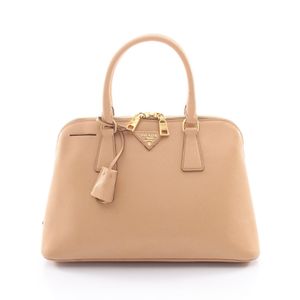 [Used] Prada PRADA Handbag SAFFIANO LUX BL0837 Beige Saffiano Leather Handbag Women's Used B