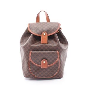 [Used] Celine CELINE Backpack Macadam Braun PVC Coated Canvas Leather Macadam Backpack Women's Used B