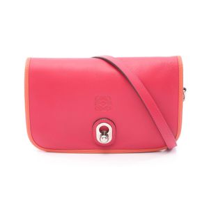 [Used] LOEWE Ines de la LOEWE Shoulder Bag 324.71.H70 Rose/Orange Leather Ines de la Fressange Shoulder Bag Women's Used B