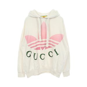 [Used] Gucci GUCCI Hoodie GUCCI x adidas Logo Print Hoodie 717427 Cotton Pullover Hoodie Women's Used B