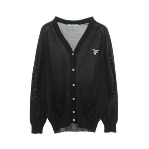 【중고】 프라다 PRADA 카디건 로고 블랙 실크 카디건 여성용 Used A