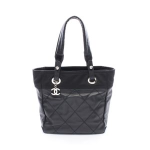 【중고】 샤넬 CHANEL 토트백 파리비아리츠PM A34208 블랙 PVC 코팅 캔버스 레더 파리비아리츠 토트PM 여성용 중고 A