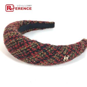 CHANEL 21K Tweed CC Coco Mark Logo Headband