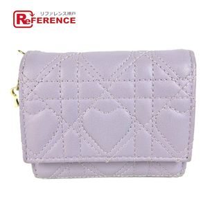 Dior Japan Limited Edition Lady Dior Lotus Wallet Tri-fold Wallet