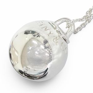 Excellent condition △ TIFFANY&Co. Tiffany HardWear Ball Pendant Necklace, AG925, 19mm diameter, 14.8g weight, with box and dust bag. Women's. Original price: ¥132,000