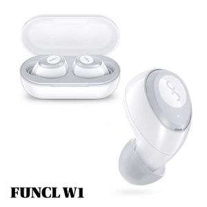 FUNCL Bluetooth5.0 W1 무선 이어폰 자동 페어 마이크가있는 IPX5