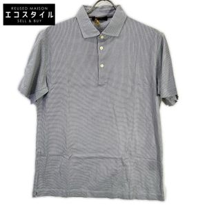 Loro Piana MAA9355 White Circle Design Short Sleeve Polo Shirt, Size S [Used]