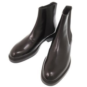 미사용 에르메스 레더 블랙 사이즈 42.5 사이드 고어 부츠 숏 부츠 1241【중고】HERMES 남성용