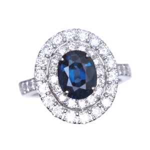 아름다운 상태의 사파이어 1.148ct, 다이아몬드 1.635ct가 세팅된 Pt950 링입니다. 플래티넘 소재로 제작된 이 반지는 12호 사이즈이며, 블루 색상의 사파이어와 다이아몬드가 조화를 이루고 있습니다. 중고 제품으로, 여성용으로 적합합니다.