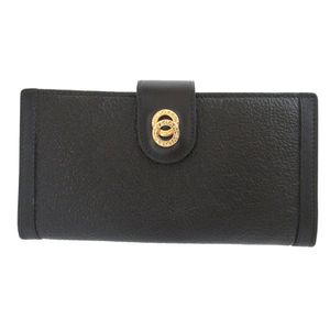 신품과 같은 상태의 불가리 도피오돈드 레더 블랙 2단 접이식 장지갑 0492【중고】BVLGARI