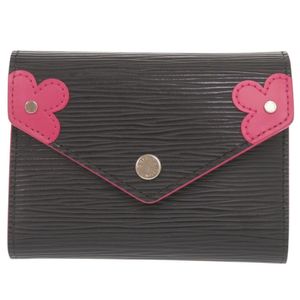 미품 루이 비통 포르토포이유 빅토리누 에피 M62980 블랙 핑크 삼첩 지갑 LV 1097【중고】LOUIS VUITTON