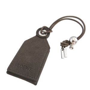 미품 로에베 퍼즐 레더 브라운 가방 참 키홀더 0478【중고】LOEWE