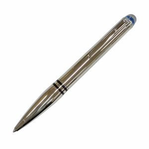 美品◇MONTBLANC モンブラン スターウォーカー メタル ブルードーム 新型 ツイスト式 ボールペン シルバー ドイツ製 メンズ 筆記確認済み