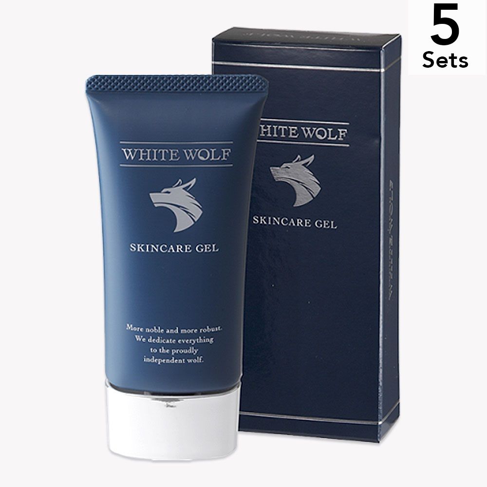 【5本セット】オールインワンスキンケア ホワイトウルフ メンズ スキンケア 男性用 50g/約1カ月分) 医薬部外品 化粧品