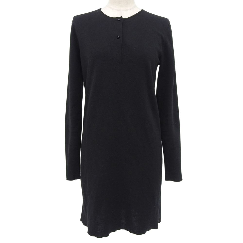knit dress 2019 Excellent condition △ TOM FORD cashmere silk long-sleeved with logo buttons, black, size XS, made in Italy baroque revival