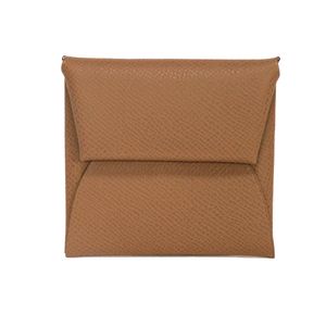 중고 HERMES 에르메스 바스티아 벨소 페퍼민트 파스텔 브라운 바이컬러 스냅 버튼 동전 지갑 지갑 미사용 보 에프손 알잔 동전 케이스 H078477CKAV