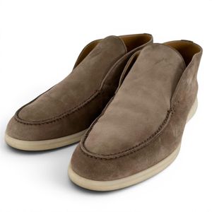 Mint condition ▲ Loro Piana K54243 OPEN WALK suede leather ankle boots, Braun 40.5, made in Italy, men's.
