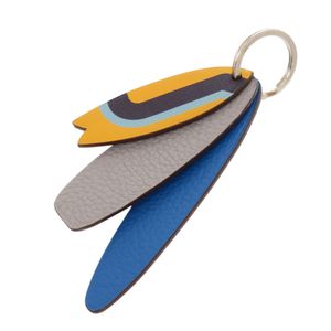 近全新愛馬仕 3 Surf Surfboard Petit H Togo Veau Swift Chevre Mysore 藍灰色鑰匙圈 0278 [二手] 愛馬仕