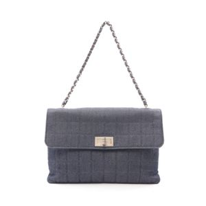 [Used] Chanel CHANEL Handbag Chocolate Bar Indigo Blue Denim Chocolate Bar Chain Bag Women's Used B
