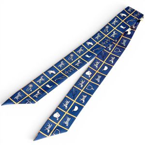 미사용품 ▲HERMES 에르메스 Couvertures Nouvelles 말 재킷 실크 100% 트윌리 스카프 네이비 프랑스 제조 정품 여성용 박스 포함