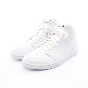 [Used] Nike AIR JORDAN 1 MID Sneakers, Python Embossed, BQ6472-110, Leather Sneakers, Unisex, Used A