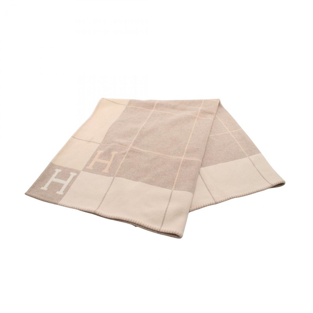 【중고】 에르메스 HERMES 프레드 아발론 III 코코 카모마일 울 아발론 3 블랭킷 유니섹스 Used B