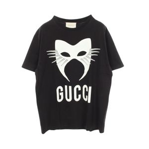[Used] Gucci GUCCI Short-Sleeve T-Shirt Spike Mask 565806 Black Cotton T-Shirt Men's Used B