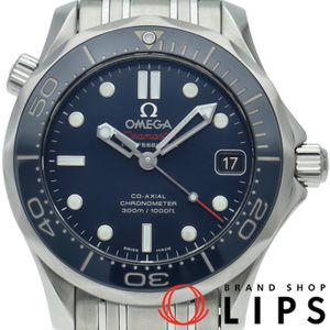オメガ シーマスター ダイバー300M コーアクシャル 36.25mm Seamaster 300 Co-Axial 212.30.36.20.03.001 箱 SS メンズ時計 ブルー 仕上げ済 美品 【中古】