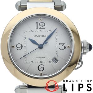 カルティエ パシャ ドゥ カルティエ ウォッチ 41mm コンビ Pasha de Cartier watch 41mm W2PA0009 保証書 K18YG/SS メンズ時計 シルバー 仕上げ済 美品 【中古】