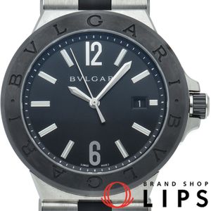 ブルガリ ディアゴノ セラミック オートマチック 42mm Diagono Ceramic Automatic DG42SC/DG42BSCVD 箱 保証書 SS/ラバー メンズ時計 ブラック 仕上げ済 美品 【中古】
