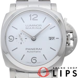 パネライ ルミノールマリーナ 44mm Luminor Marina PAM01564 箱 保証書 SS メンズ時計 ホワイト 仕上げ済 美品 【中古】