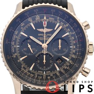 ブライトリング ナビタイマー B01 クロノグラフ 46 ブティックエディション世界限定250本 Navitimer B01 Chronograph RB0127/RB01271A/BG07 箱 保証書 バンド K18PG/ラバー メンズ時計 ブラック 仕上げ済 美品 【中古】