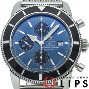 ブライトリング スーパーオーシャン ヘリテージ 46 クロノグラフ Superocean Heritage 46 A13320/A272C170CA 箱 SS メンズ時計 ブルー 仕上げ済 美品 【中古】