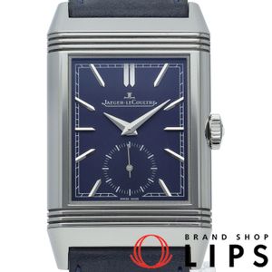 ジャガー・ルクルト レベルソ トリビュート スモールセコンド ウォッチ Reverso Tribute Q3978480/214.8.62 箱 保証書 SS/革 メンズ時計 ブルー 仕上げ済 美品 【中古】