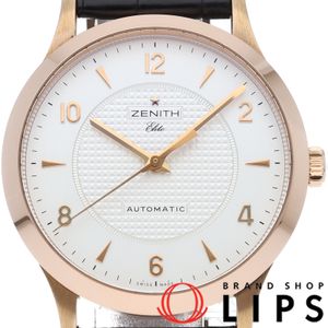 ゼニス クラスエリート オートマティック 37mm Class Elite Automatic 18.1125.679/02.C490 K18PG/革 メンズ時計 シルバー 仕上げ済 美品 【中古】